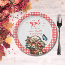 Herfst feestelijke plaid Apple thema Baby shower