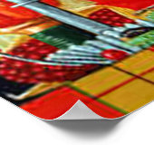 Herfst feestelijke tafel 24x18 poster (Hoek)