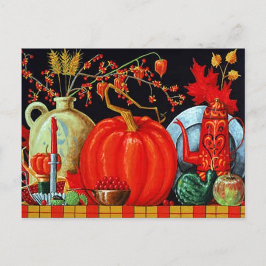 Herfst Feestelijke Tafel Briefkaart (Voorkant)