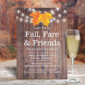 Herfst, feesten en vrienden in het najaar laat tek kaart