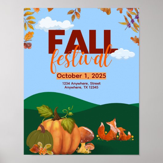 Herfst Fest Poster, herfst, vakantie Poster (Voorkant)