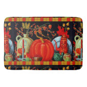 Herfst Festieve Antieke Schildering Pompoen Decora Badmat (Voorkant)