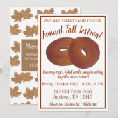 Herfst Festival Apple Cider Donut Maple Leaf Snoep Kaart (Voorkant / Achterkant)