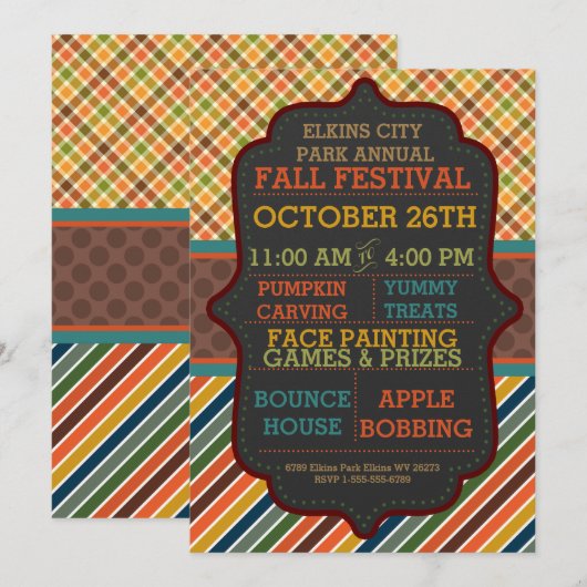 Herfst Festival - Autonome Partij - Uitnodiging (Voorkant / Achterkant)