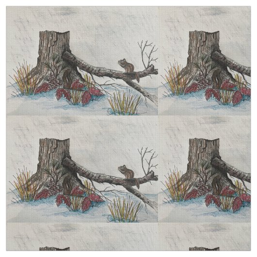 Herfst Festival Chipmunk Stof (Swatch)