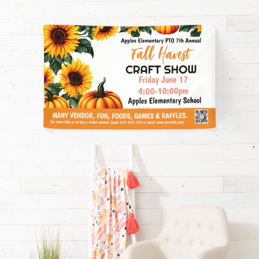 HERFST FESTIVAL CRAFT SHOW PTO PTA Kerkbanner Spandoek (Insitu)