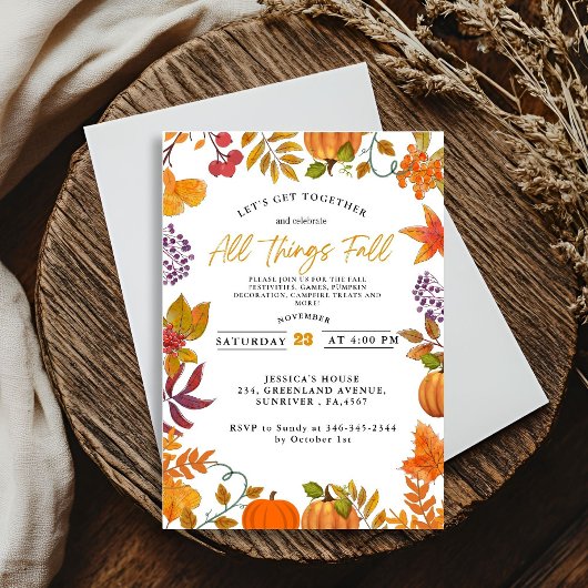 Herfst Festival feest vreugdevuur buurtfeest Kaart