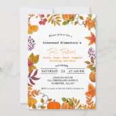 Herfst Festival feest vreugdevuur School Community Kaart (Voorkant)