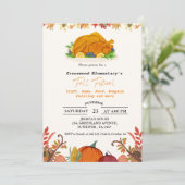 Herfst Festival feest vreugdevuur School Community Kaart (Staand voorkant)