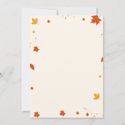 Herfst Festival feest vreugdevuur School Community Kaart (Achterkant)