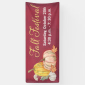 Herfst Festival Floral Pumpkin Banner (Verticaal)