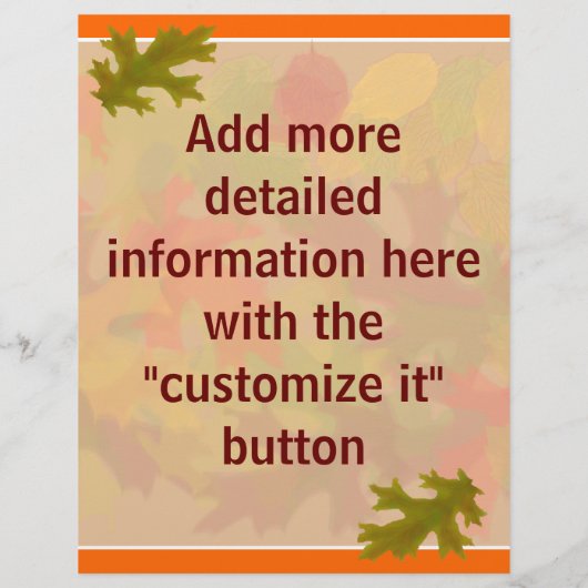 Herfst festival flyer (Achterkant)