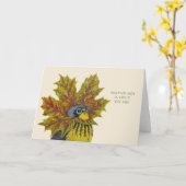 Herfst Festival-Goer wenskaart Kaart (Gele Bloem)