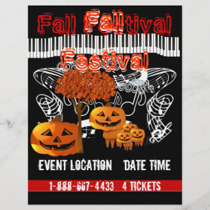 Herfst Festival Halloween-evenement of Flyer voor 