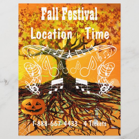 Herfst Festival Halloween Event of Herfst Event Fl Flyer (Achterkant)