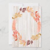 Herfst Festival Herfstbladeren Uitnodiging (Achterkant)