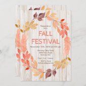 Herfst Festival Herfstbladeren Uitnodiging (Voorkant / Achterkant)