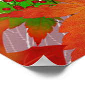 Herfst Festival herfstkleuren esdoorn bladeren pom Poster (Hoek)