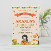 Herfst festival in het najaar kaart (Staand voorkant)