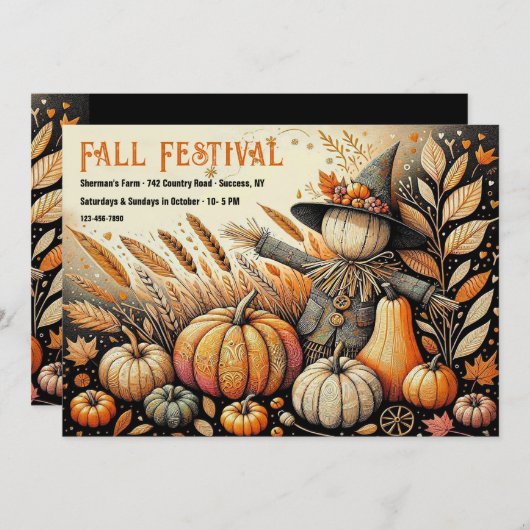 Herfst Festival Kaart (Voorkant / Achterkant)