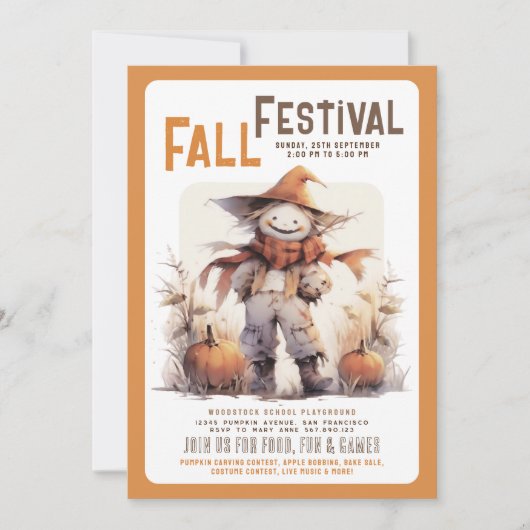 Herfst Festival Oogstfeest Halloween Kaart (Voorkant)