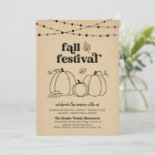 Herfst Festival Uitnodiging (Staand voorkant)