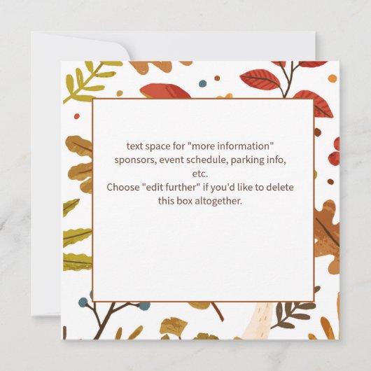 Herfst Festival Uitnodiging (Achterkant)