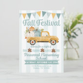 Herfst Festival Uitnodiging Rustic Truck (Staand voorkant)