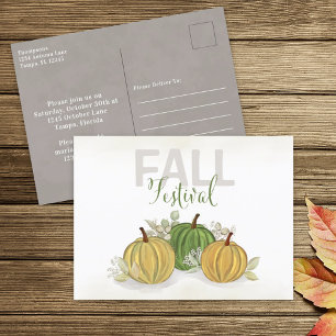Herfst Festival Waterverf Simple Pumpkin Gourd Briefkaart