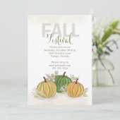 Herfst Festival Waterverf Simple Pumpkin Gourd Kaart (Staand voorkant)