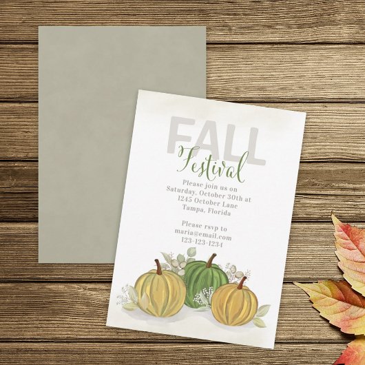 Herfst Festival Waterverf Simple Pumpkin Gourd Kaart