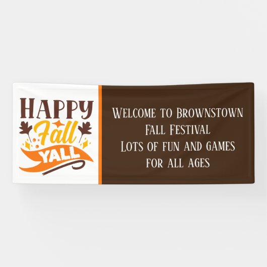 Herfst Festival welkomstbanner tekst toevoegen Spandoek (Horizontaal)
