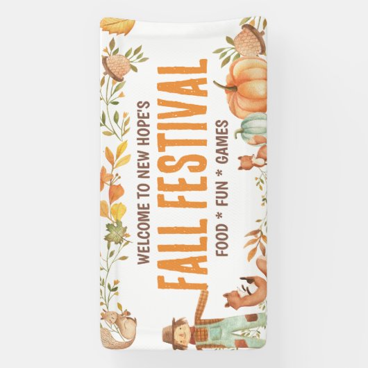 Herfst Festival Welkomstbord Spandoek (Verticaal)