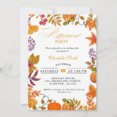 Herfst Festivalfeest Pumpkin Pensioen Kaart (Voorkant)