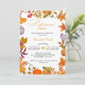 Herfst Festivalfeest Pumpkin Pensioen Kaart (Staand voorkant)