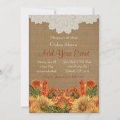 Herfst Festive Party Invitation Sjabloon Kaart (Voorkant)