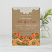 Herfst Festive Party Invitation Sjabloon Kaart (Staand voorkant)