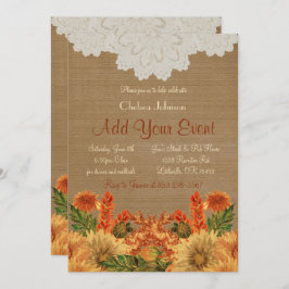 Herfst Festive Party Invitation Sjabloon Kaart