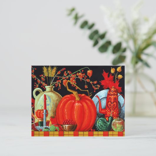 Herfst Festive Table Briefkaart (Staand voorkant)