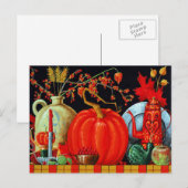 Herfst Festive Table Briefkaart (Voorkant / Achterkant)