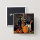 Herfst Festive Table Vierkante Button 5,1 Cm (Voorkant /achterkant)