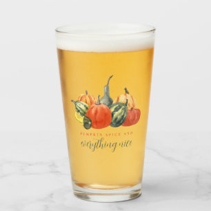 Herfst fete herfstfeest kleurrijke pompoenbier glas