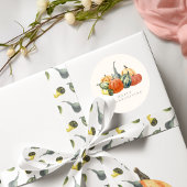 Herfst fete herfstfeest kleurrijke pompoenen ronde sticker