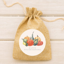 Herfst fete herfstfeest kleurrijke pompoenen ronde sticker