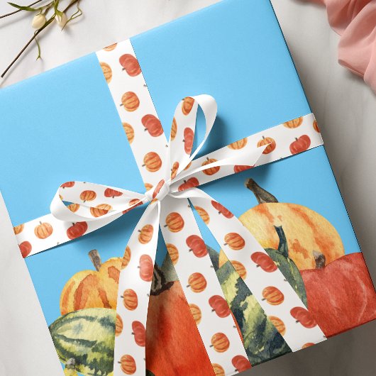 Herfst fete herfstfeest Oranje pompoenen Satijnen Lint