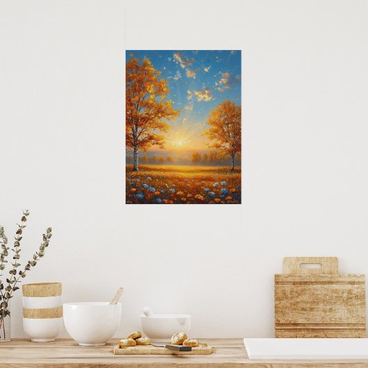 Herfst Field Poster (Keuken)