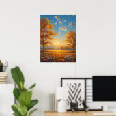 Herfst Field Poster (Thuiskantoor)