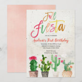 Herfst Fiesta First Birthday-uitnodiging Kaart (Voorkant / Achterkant)