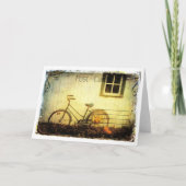 Herfst Fiets Briefkaart Textuur (Voorkant)