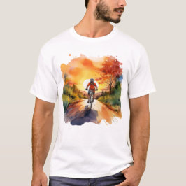 Herfst Fietsavontuur – Aquarel Fietstocht A T-shirt